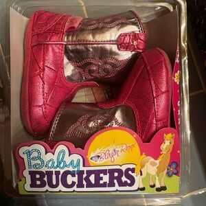 Baby buckers pink boots